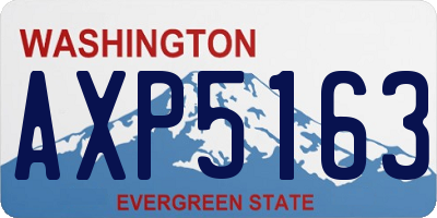 WA license plate AXP5163