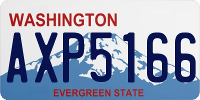 WA license plate AXP5166