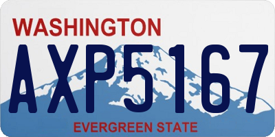 WA license plate AXP5167
