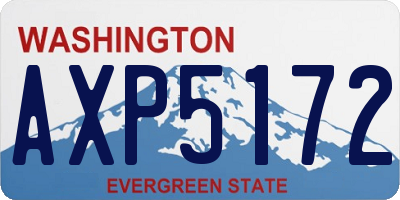 WA license plate AXP5172