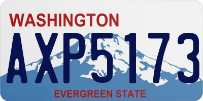 WA license plate AXP5173