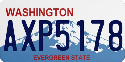 WA license plate AXP5178