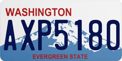 WA license plate AXP5180
