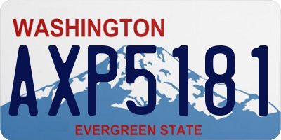 WA license plate AXP5181