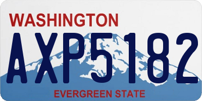 WA license plate AXP5182