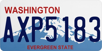 WA license plate AXP5183