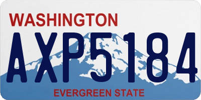 WA license plate AXP5184