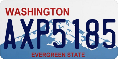 WA license plate AXP5185