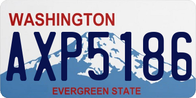 WA license plate AXP5186