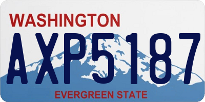 WA license plate AXP5187