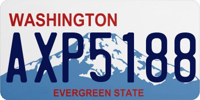 WA license plate AXP5188