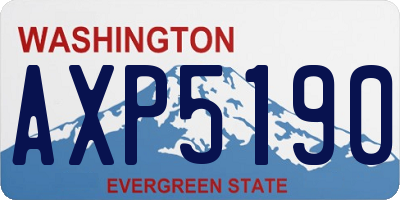 WA license plate AXP5190