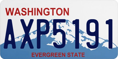 WA license plate AXP5191