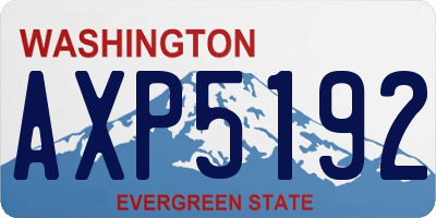 WA license plate AXP5192