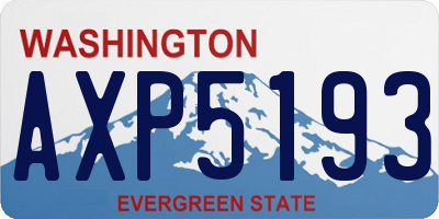 WA license plate AXP5193