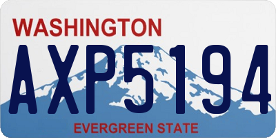 WA license plate AXP5194