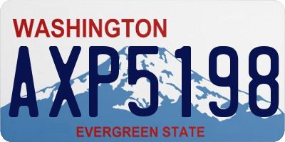 WA license plate AXP5198