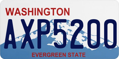 WA license plate AXP5200