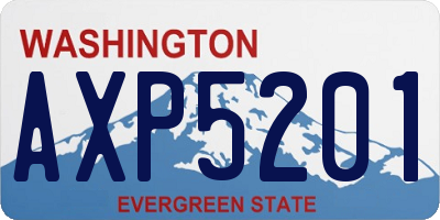 WA license plate AXP5201