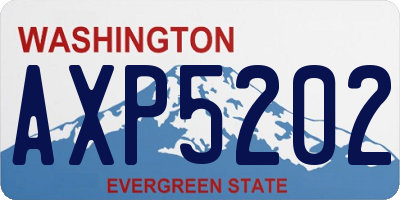 WA license plate AXP5202