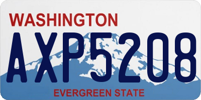 WA license plate AXP5208
