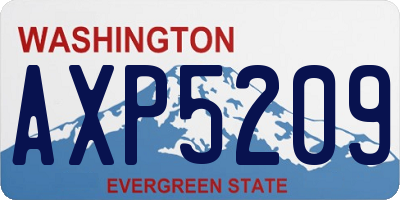 WA license plate AXP5209