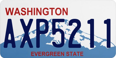 WA license plate AXP5211