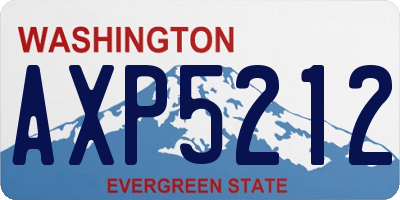 WA license plate AXP5212