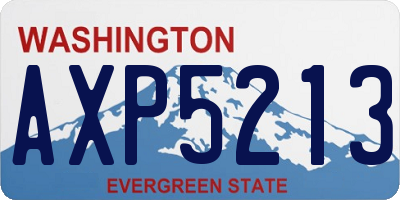 WA license plate AXP5213