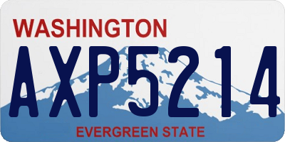 WA license plate AXP5214