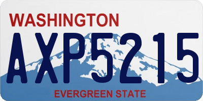 WA license plate AXP5215