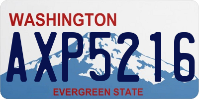 WA license plate AXP5216