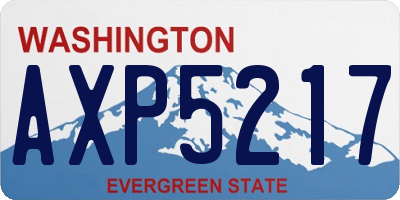 WA license plate AXP5217