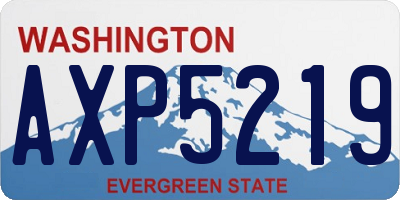 WA license plate AXP5219