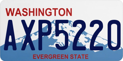 WA license plate AXP5220