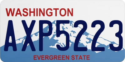 WA license plate AXP5223