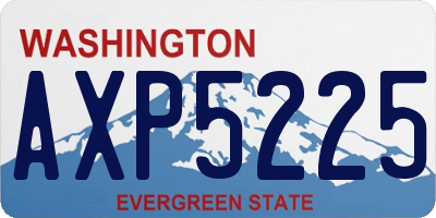 WA license plate AXP5225