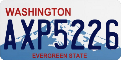 WA license plate AXP5226
