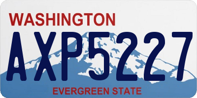 WA license plate AXP5227