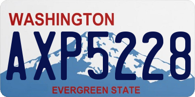 WA license plate AXP5228