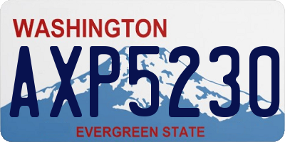WA license plate AXP5230