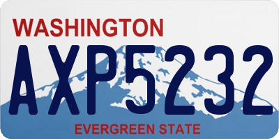 WA license plate AXP5232