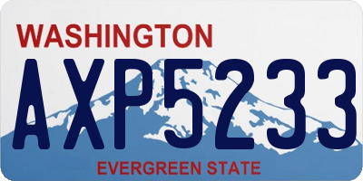 WA license plate AXP5233