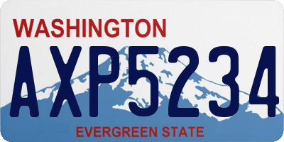 WA license plate AXP5234