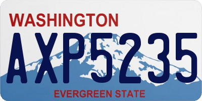 WA license plate AXP5235