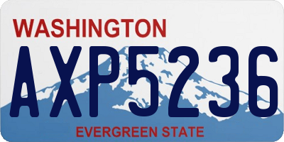 WA license plate AXP5236
