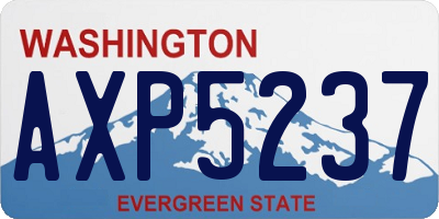 WA license plate AXP5237