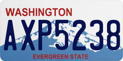 WA license plate AXP5238