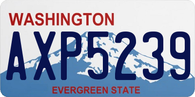 WA license plate AXP5239