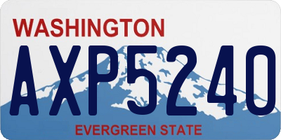 WA license plate AXP5240